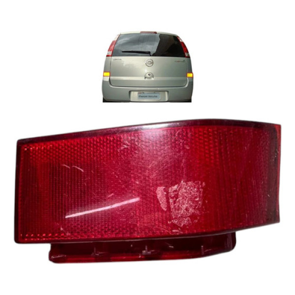 Refletor Parachoque Olho De Gato Traseiro Meriva 2005 A 2012 Vermelho