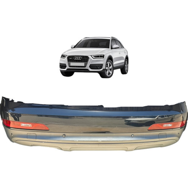 Para Choque Traseiro Liso Audi Q3 2013 2014 2015