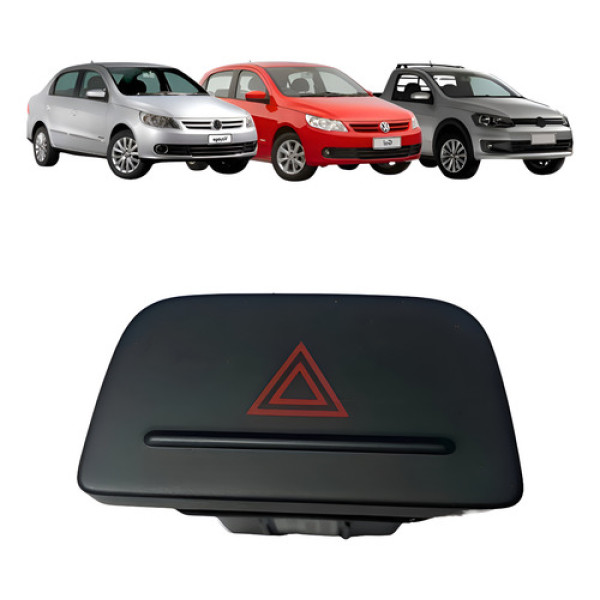 Botão Pisca Alerta Gol Saveiro Voyage G6 2014 2015 5u0953509 - Preto