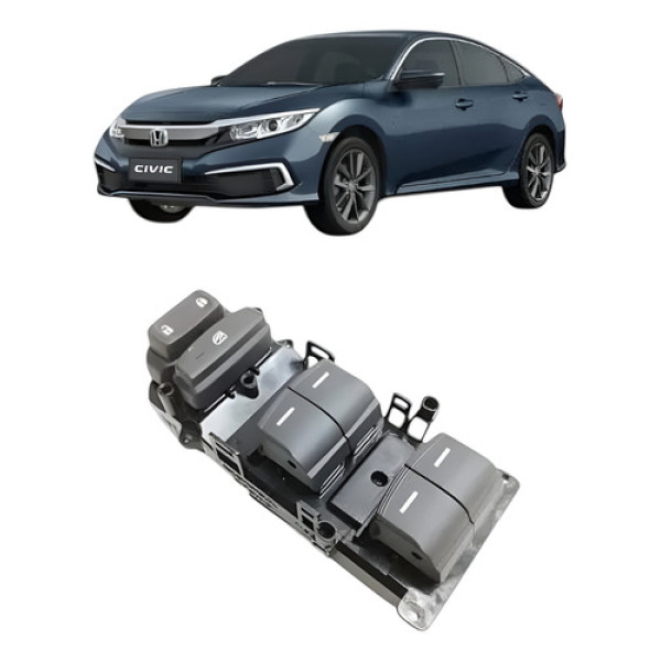 Botão Vidro Esquerdo Civic G10 2017 2018 2019 2020 2021