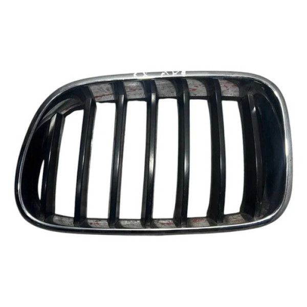 Grade Parachoque Dianteiro Lado Esquerdo Bmw X3 2.0 2014 Preto/cromado Fosco / Brilhante
