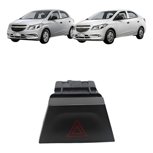 Botão Pisca Alerta Gm Onix Prisma 2013 2014 2015 2016 2017 Preto