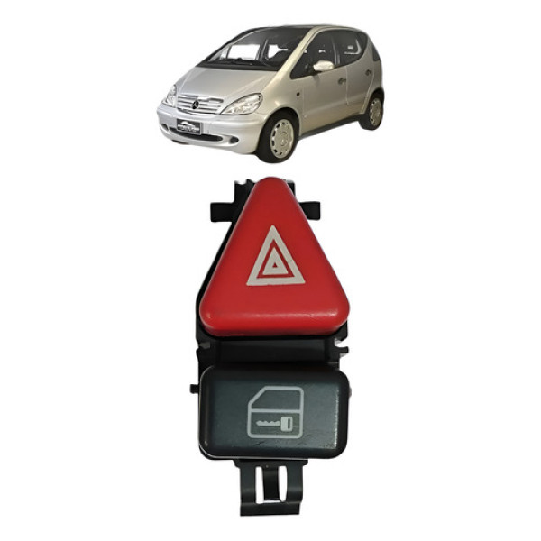 Botão Trava Porta Pisca Alerta Classe A A160 A190 Original Preto