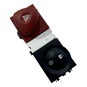 Botão Pisca Alerta Trava Renault Megane Grandtour 2006 2012 Preto