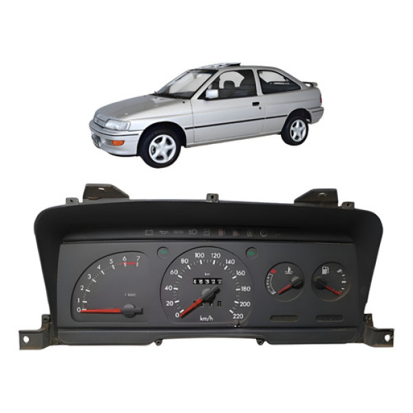 Painel Instrumento Ford Escort Zetek Xr3 S/ Acrílico Preto