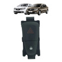Botão Pisca Alerta Trava Renault Sandero Logan 2015 A 2021 Preto