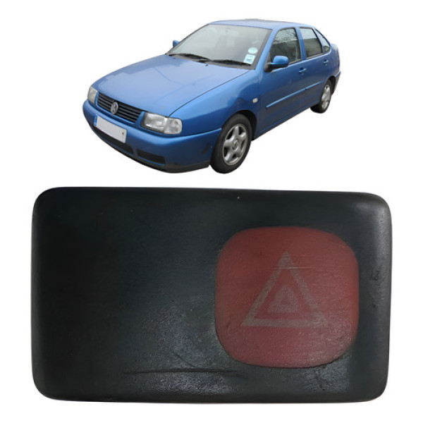 Botão Interruptor Pisca Alerta Vw Polo Classic 1996 1997 Preto