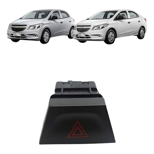 Botão Pisca Alerta Gm Onix Prisma Ano 2013 A 2020 Preto